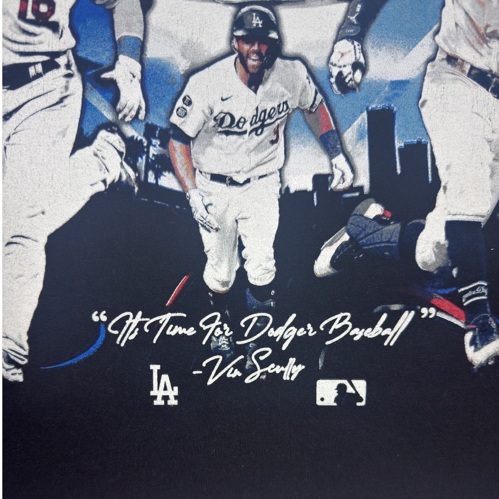 Cisco Pretty Boy Los Angeles Dodgers Graphic T-Shirt Mens Large Black MLB LA Tee - Picture 9 of 9